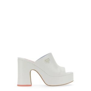CHIARA FERRAGNI Platform Mules Women WHITE Pumps
